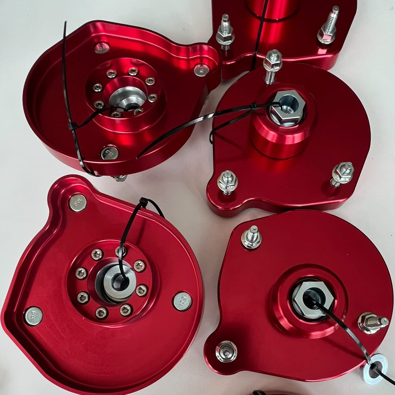 Thunder Lane billet front camber plates with spherical bearings
